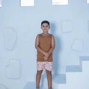 Conjunto Masculino REGATA (BROWN HONEY) + Short Mauricinho Tactel Premium